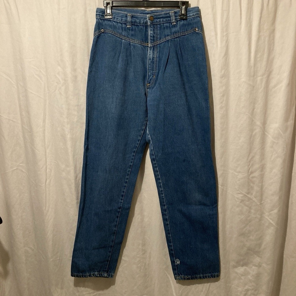 Vintage 70s Tiger USA Jeans Double Pleated High Waist Mom Jeans 27x27